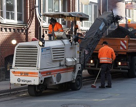 Fräsen in der Innenstadt